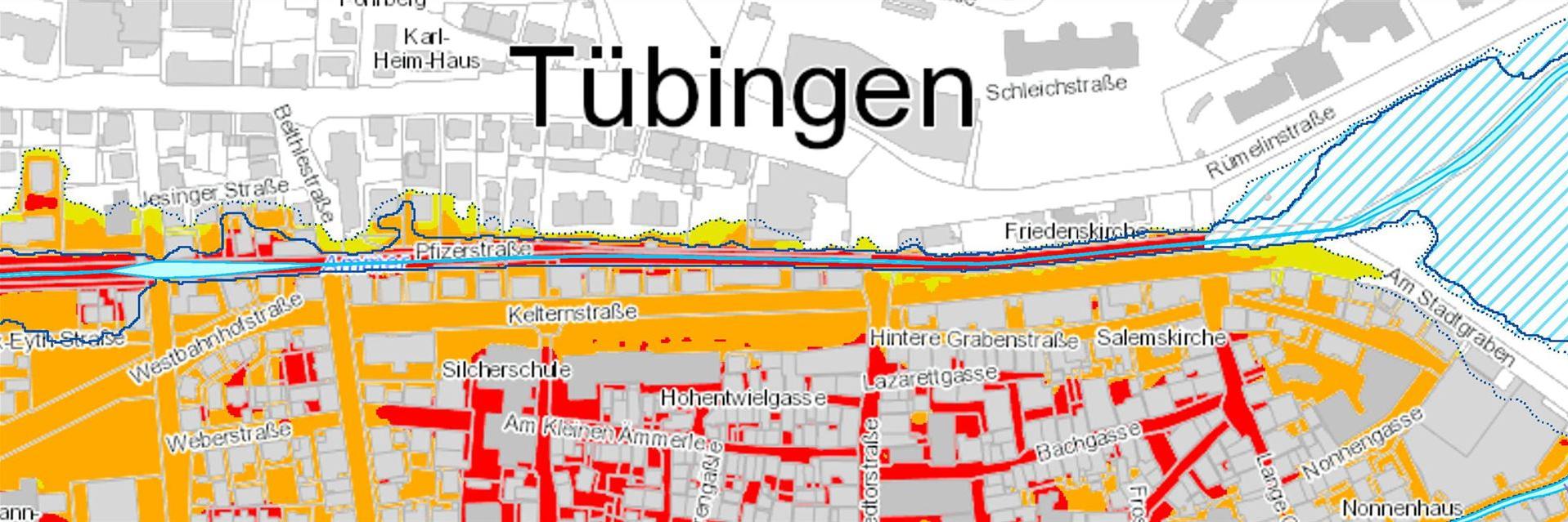 Hochwassergefahrenkarte Tübingen