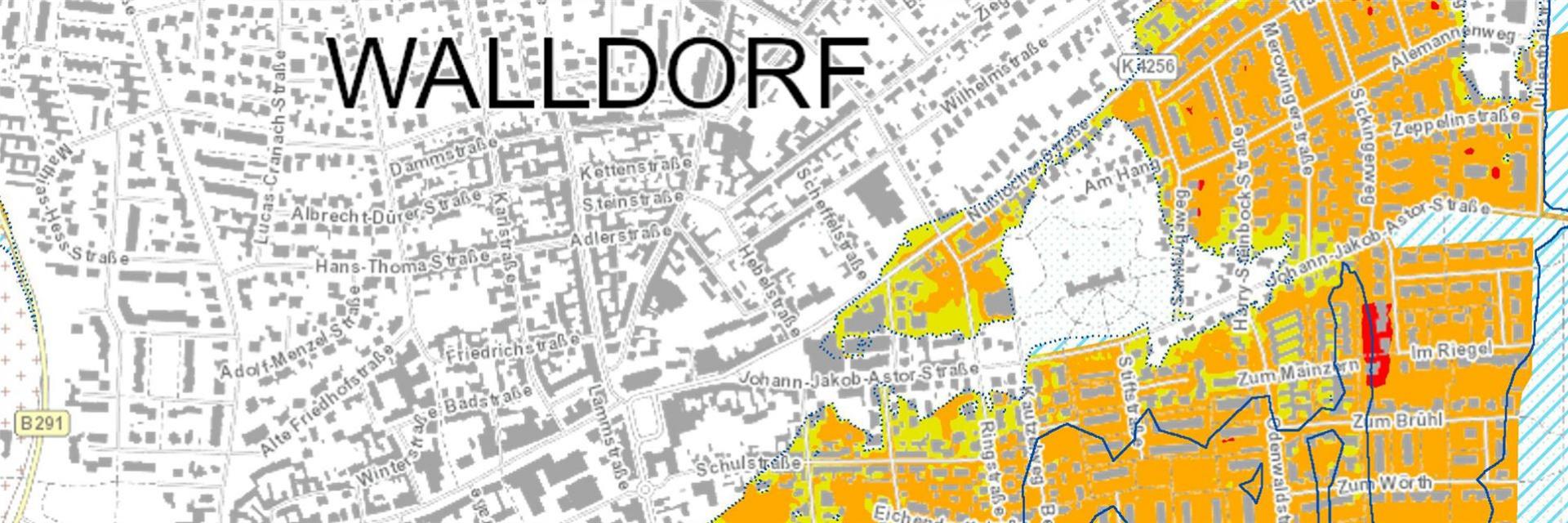 Hochwassergefahrenkarte Walldorf